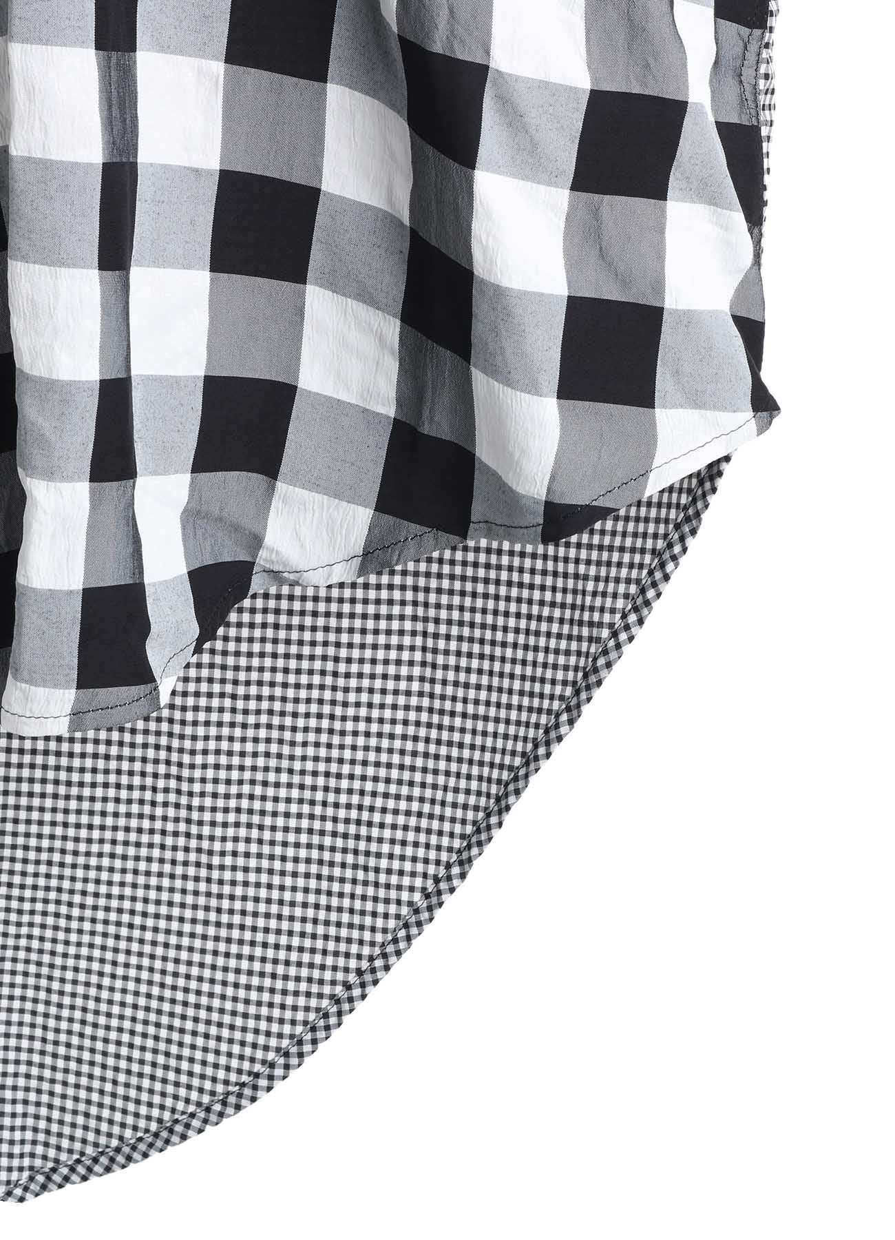 GINGHAMCOMBINATION BLOUSE