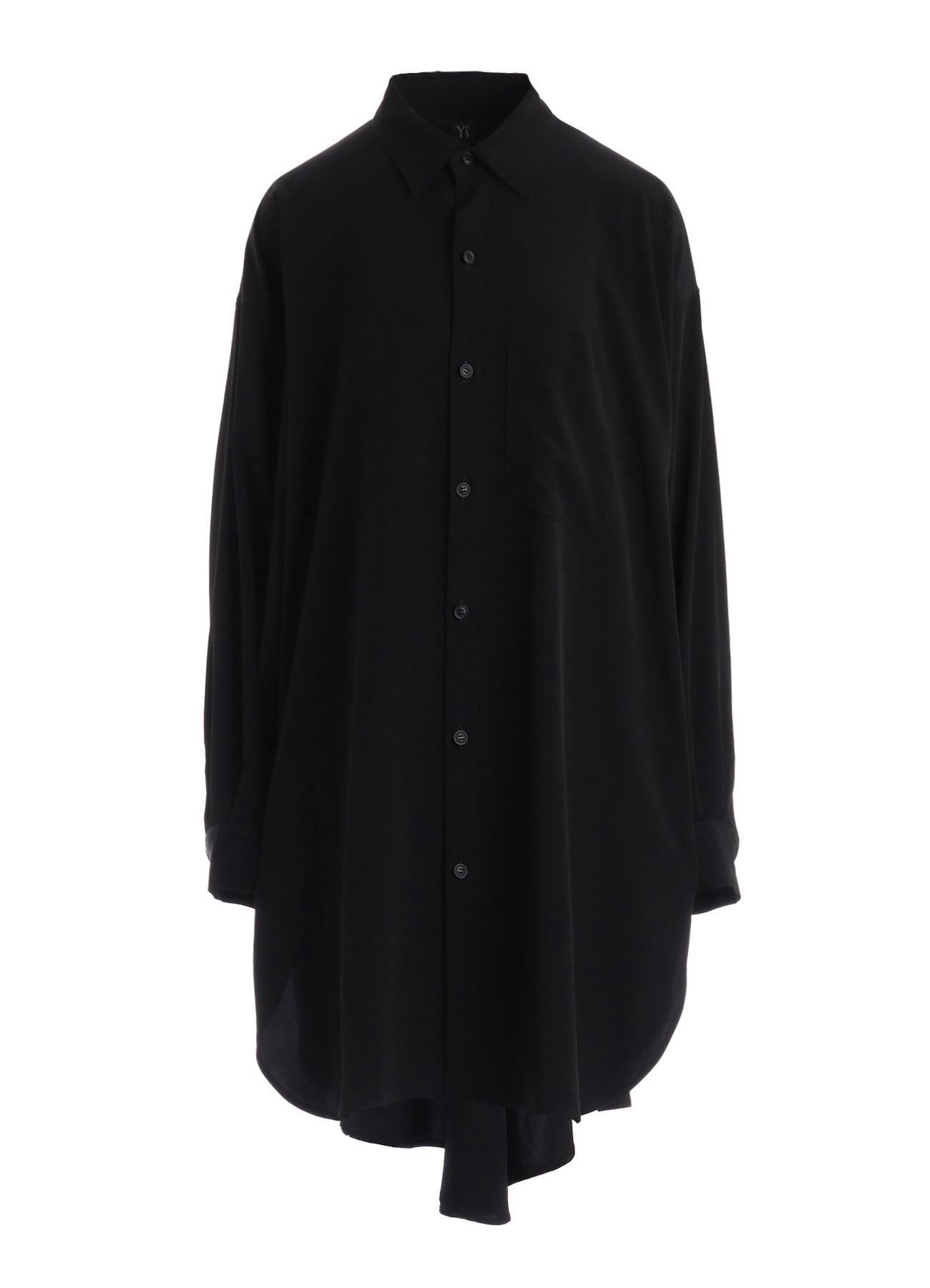 TA/PE CREPE DE CHINE DROP TAIL BLOUSE