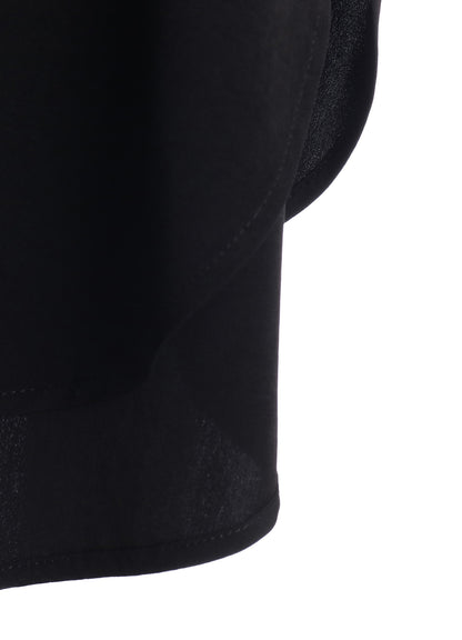 TA/PE CREPE DE CHINE DROP TAIL BLOUSE