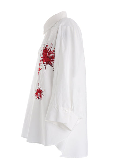 COTTON BROAD CACTUS FLOWER BLOUSE