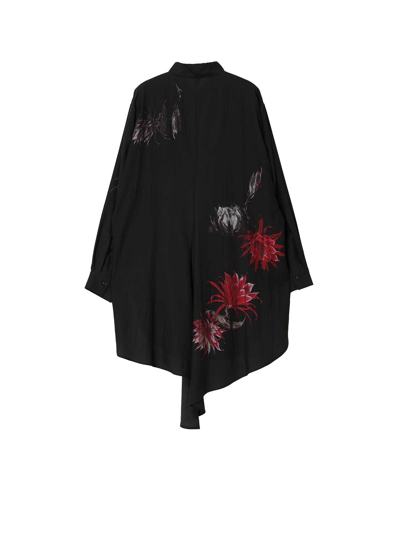CUPRO DUNGAREE TWILL CACTUS FLOWER BLOUSE