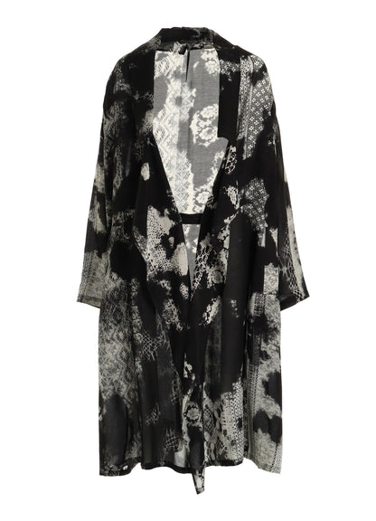 CUPRO/RAYON BIG COLLAR COAT