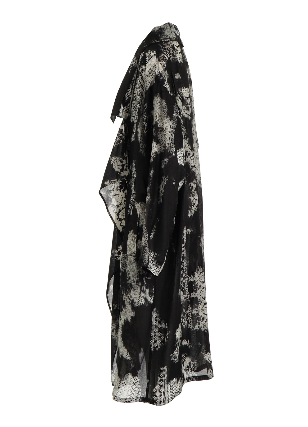 CUPRO/RAYON BIG COLLAR COAT