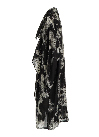 CUPRO/RAYON BIG COLLAR COAT