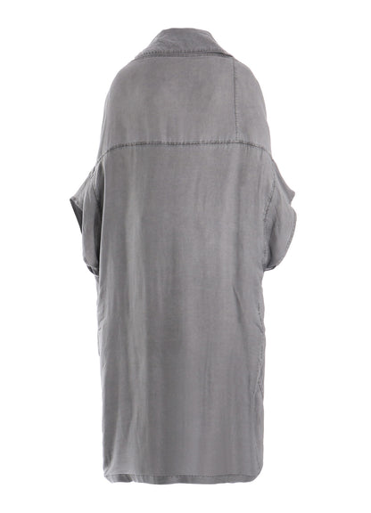 CUPRO/COTTON LAWN GARMENT DYED COAT