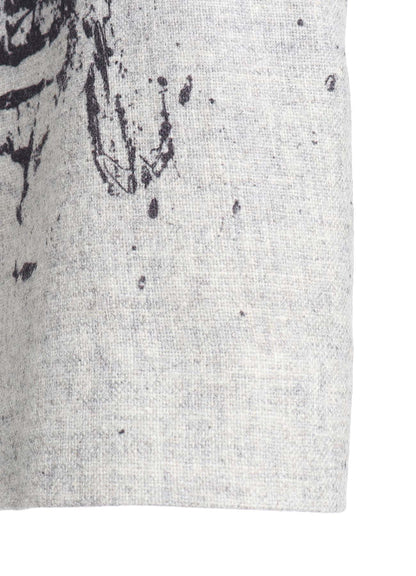 WOOL FLOWER PRINT WRAP COAT