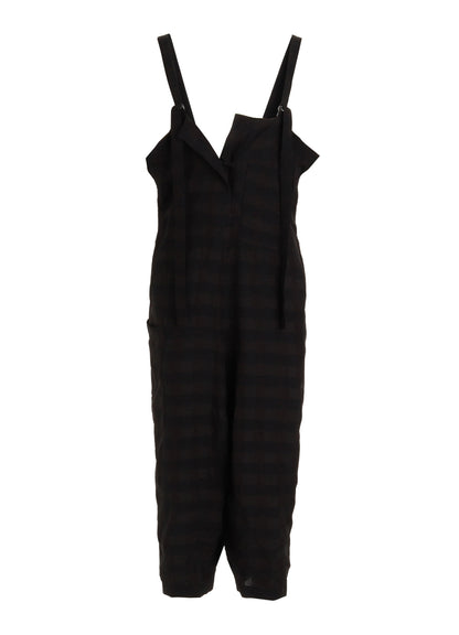BIG GINGHAM CHECK STRAP DRESS
