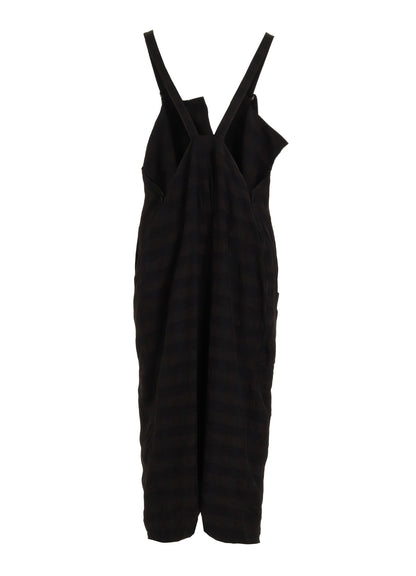 BIG GINGHAM CHECK STRAP DRESS