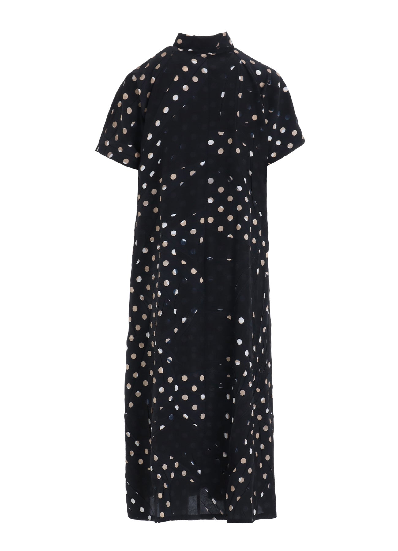 POLYESTER DECINE POLKA DOT PRINT SHIRT DRESS THE SHOP YOHJI YAMAMOTO POLYESTER DECINE POLKA DOT PRINT SHIRT DRESS THE SHOP YOHJI YAMAMOTO