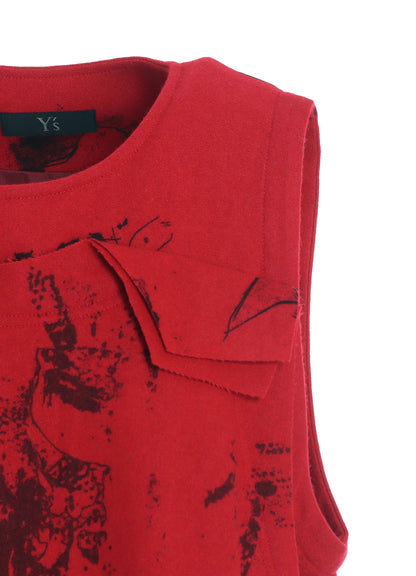 WOOL FLOWER PRINT DRESS