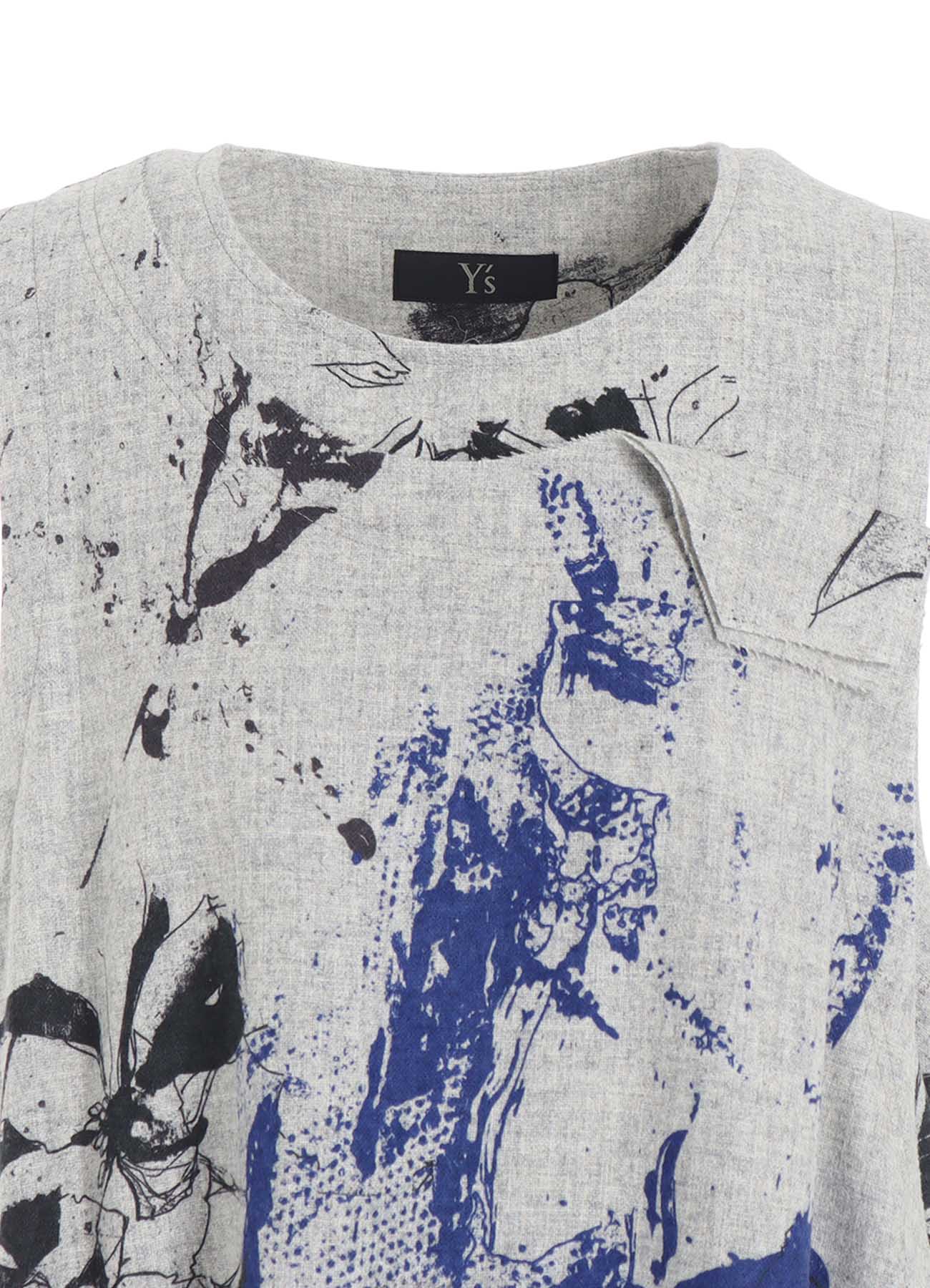 WOOL FLOWER PRINT DRESS