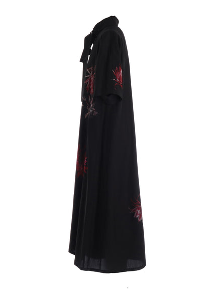 CUPRO DUNGAREE TWILL CACTUS FLOWER DRESS