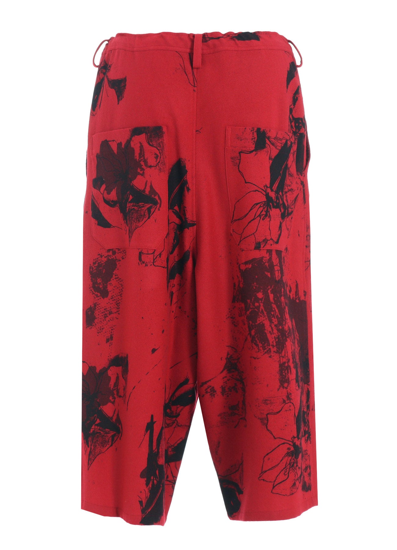 WOOL FLOWER PRINT PANTS