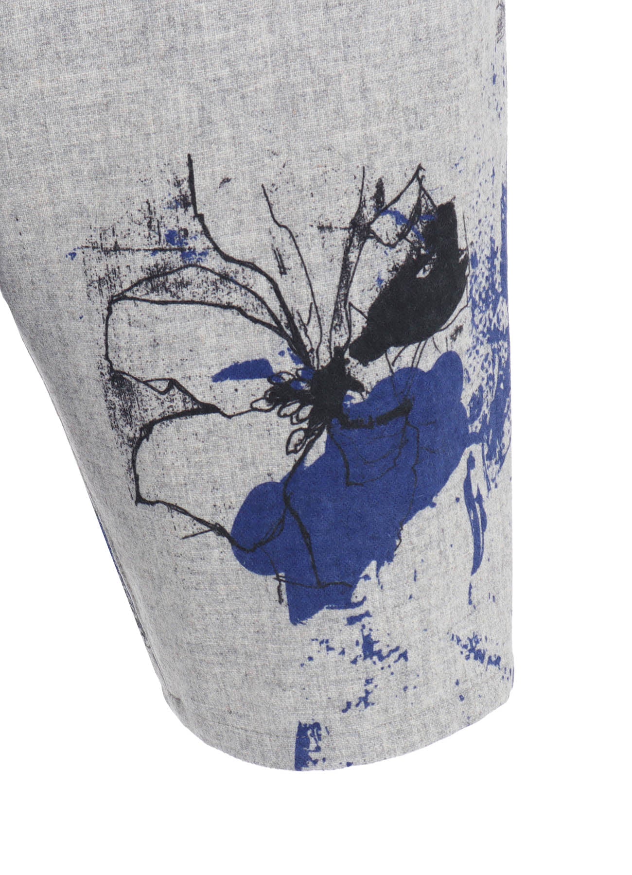 WOOL FLOWER PRINT PANTS