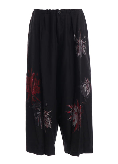 CUPRO DUNGAREE TWILL CACTUS FLOWER PANTS