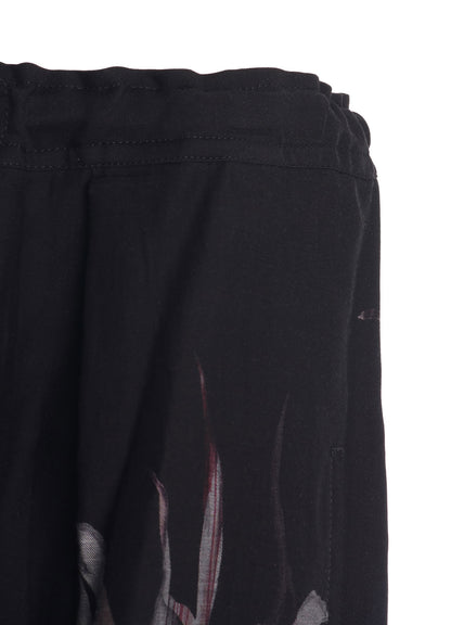 CUPRO DUNGAREE TWILL CACTUS FLOWER PANTS