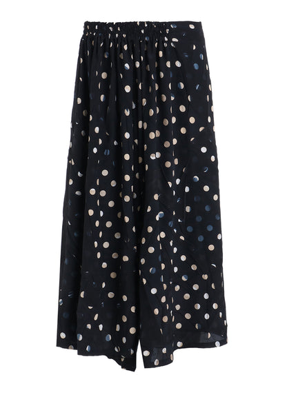 POLYESTER DECINE POLKA DOT PRINT PANTS