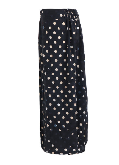 POLYESTER DECINE POLKA DOT PRINT PANTS