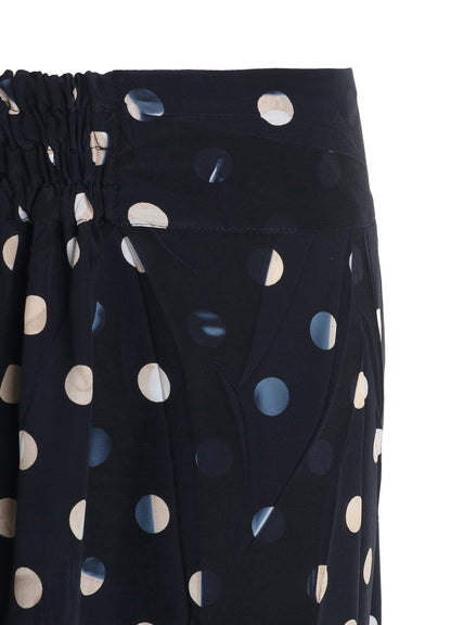 POLYESTER DECINE POLKA DOT PRINT PANTS