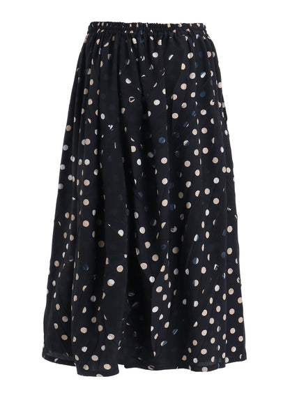 POLYESTER DECINE POLKA DOT PRINT SKIRT