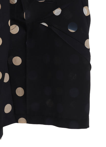 POLYESTER DECINE POLKA DOT PRINT SKIRT