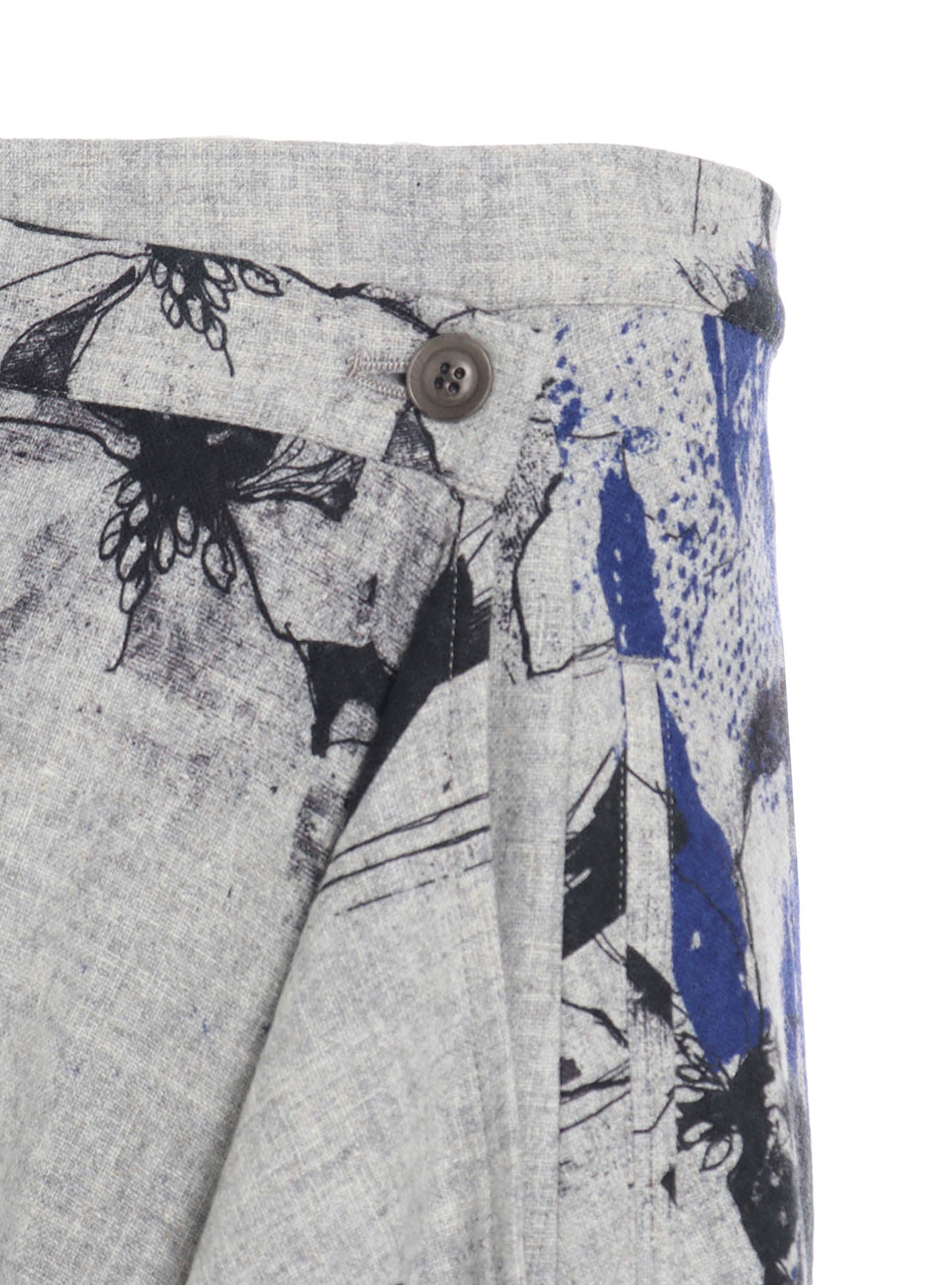 WOOL FLOWER PRINT SKIRT