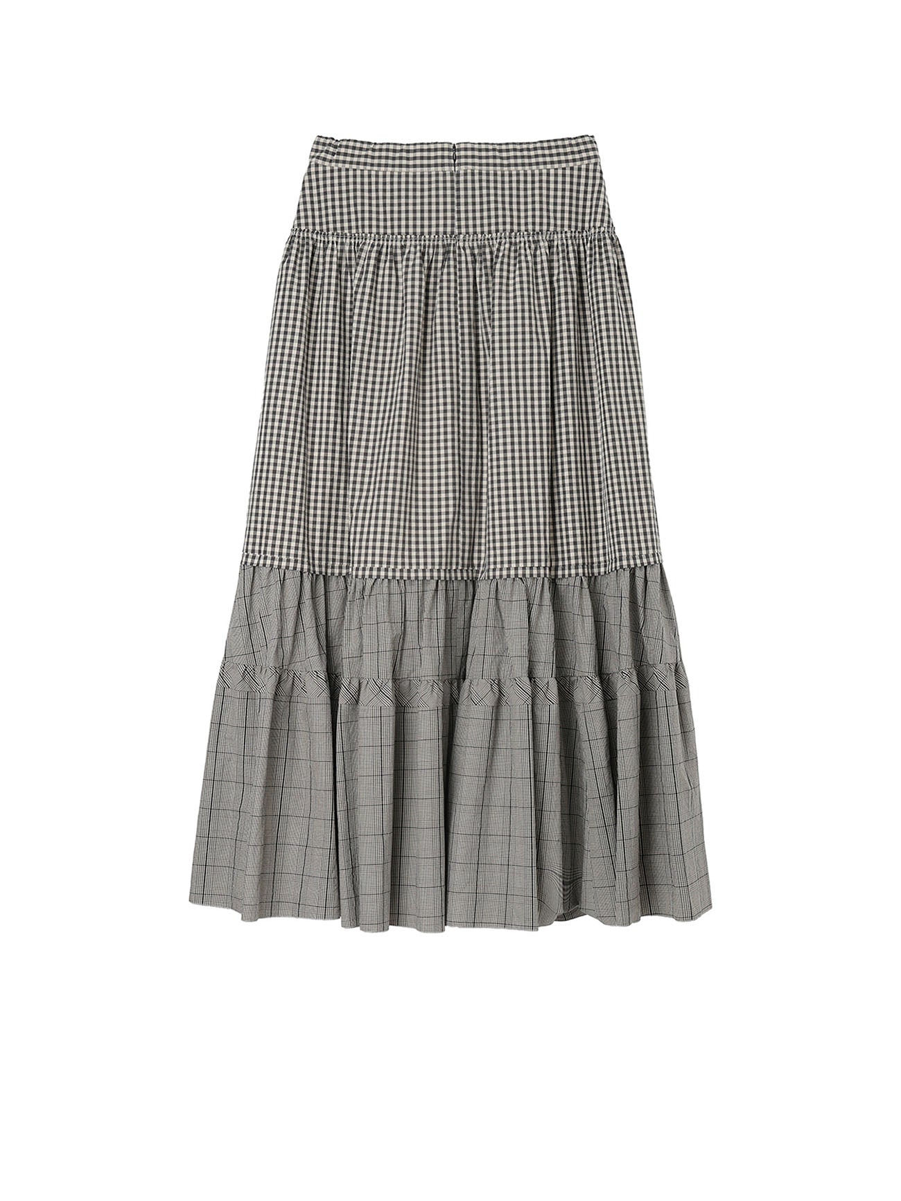 GINGHAM COMBINATION SKIRT – THE SHOP YOHJI YAMAMOTO