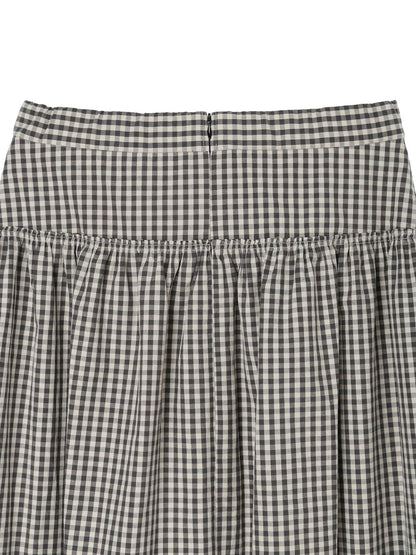 GINGHAM COMBINATION SKIRT