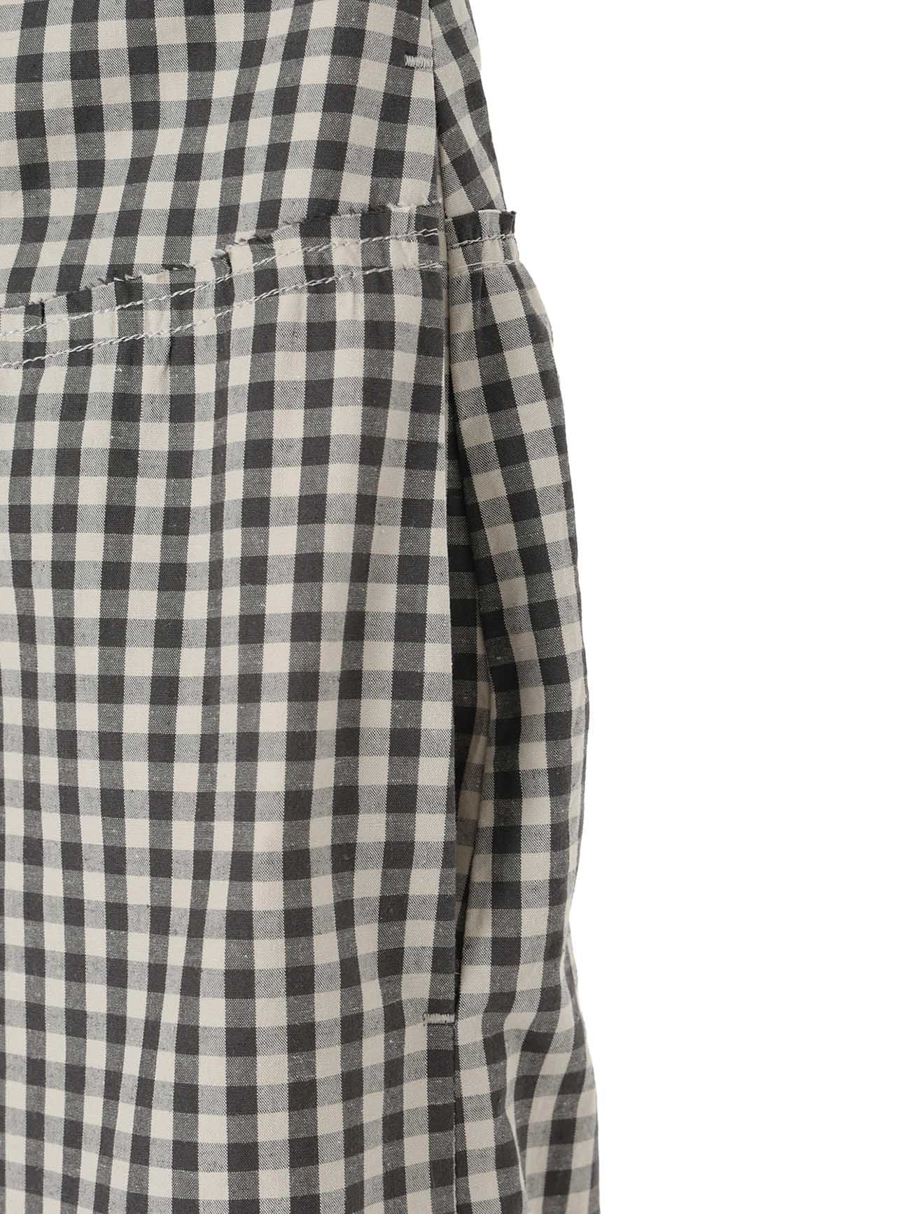 GINGHAM COMBINATION SKIRT – THE SHOP YOHJI YAMAMOTO