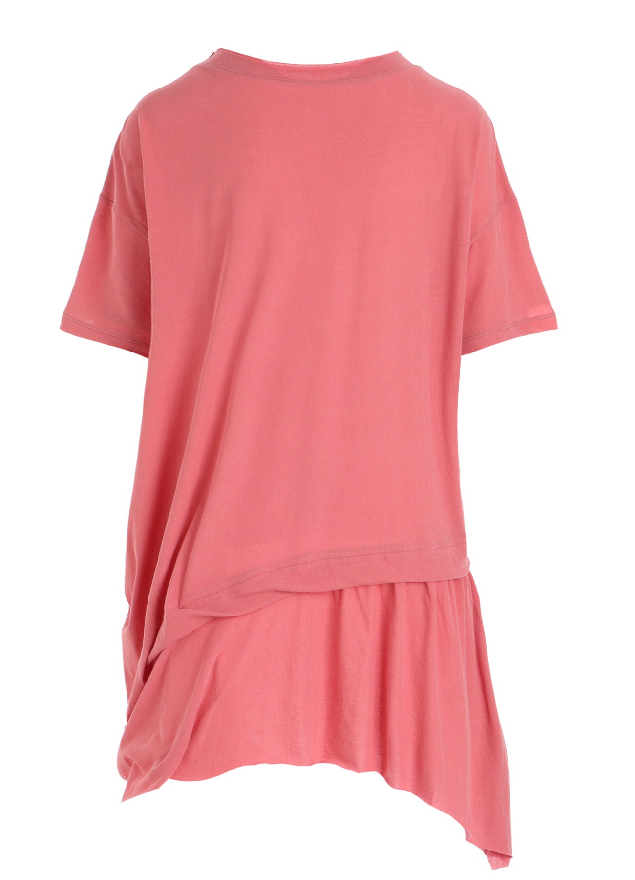HIGH-TWIST COTTON JERSEY GATHERED T