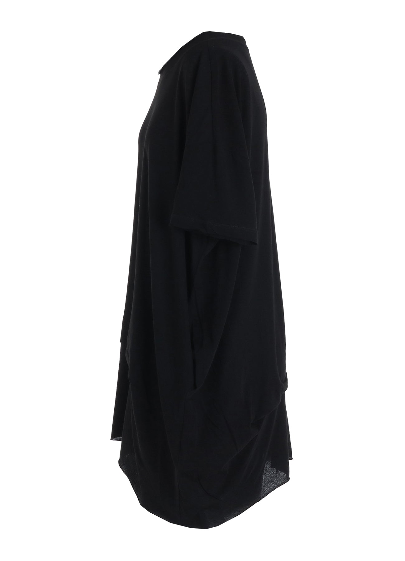 HIGH-TWIST COTTON JERSEY GATHERED T