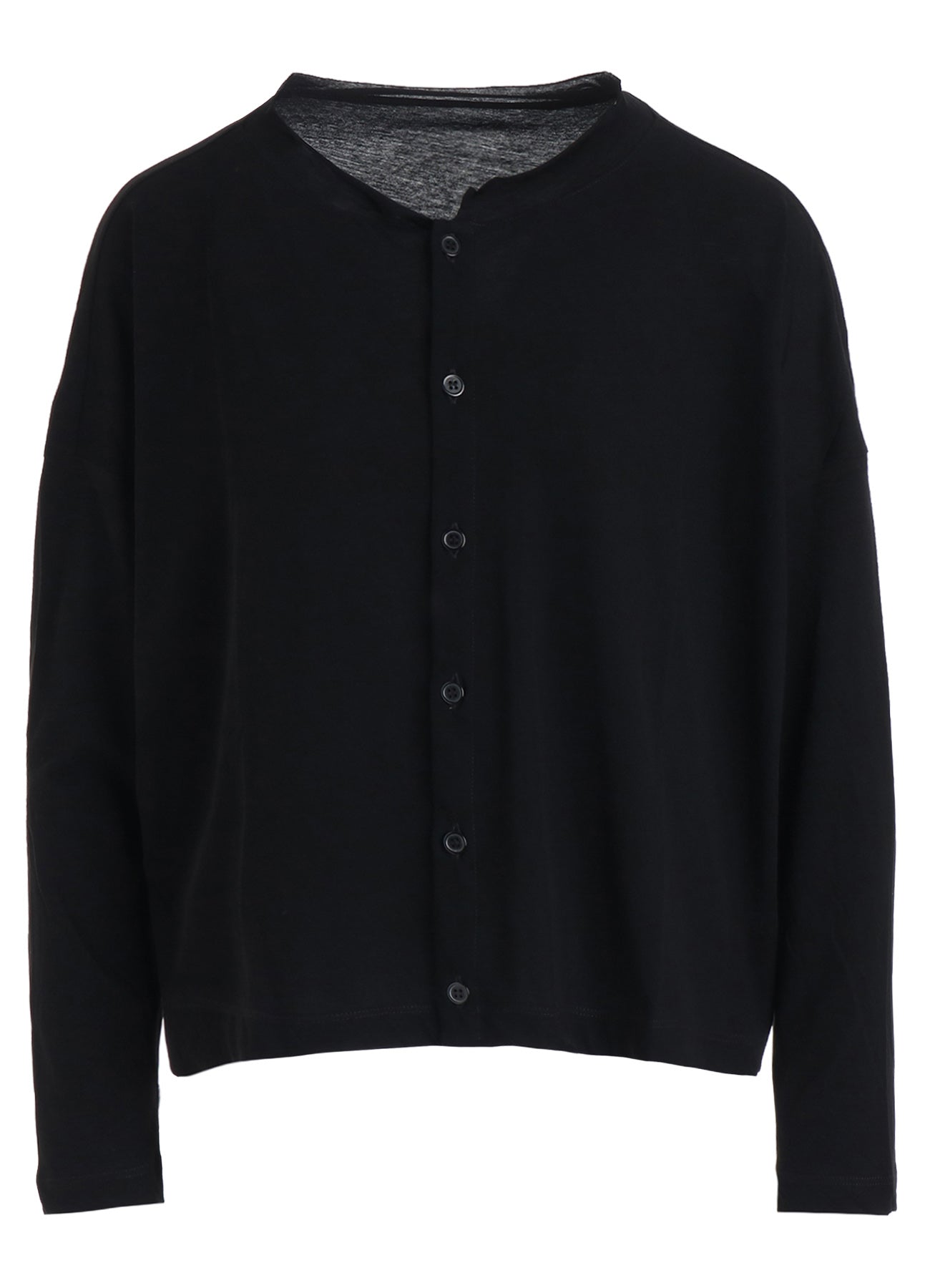 HIGH-TWIST COTTON JERSEY LONG SLEEVE CARDIGAN