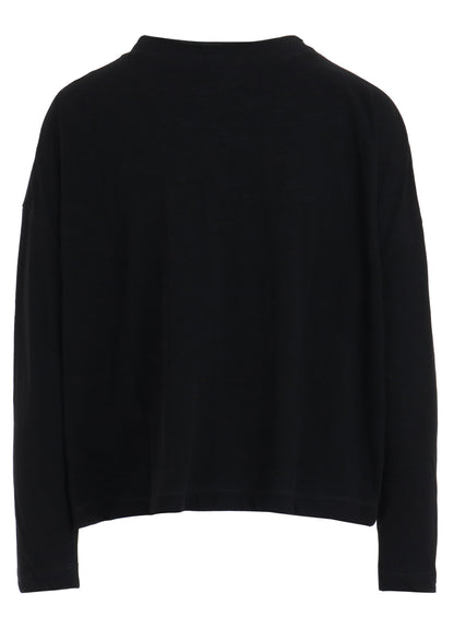 HIGH-TWIST COTTON JERSEY LONG SLEEVE CARDIGAN