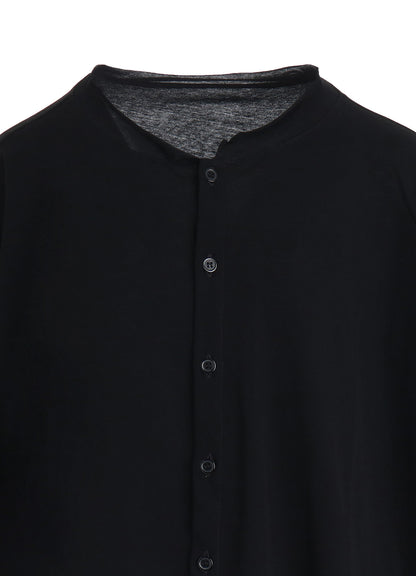 HIGH-TWIST COTTON JERSEY LONG SLEEVE CARDIGAN