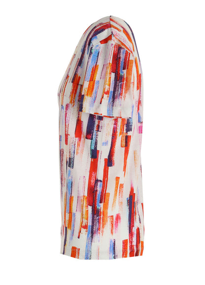 COTTON BRUSH STROKE SHORT SLEEVE T