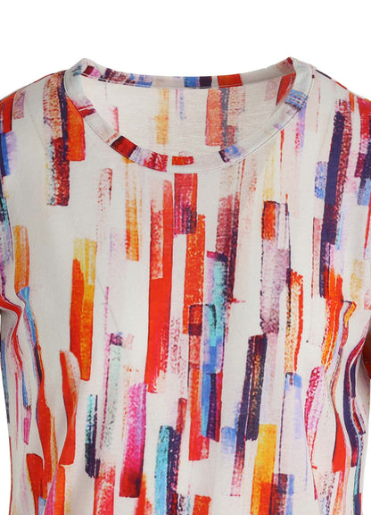 COTTON BRUSH STROKE SHORT SLEEVE T