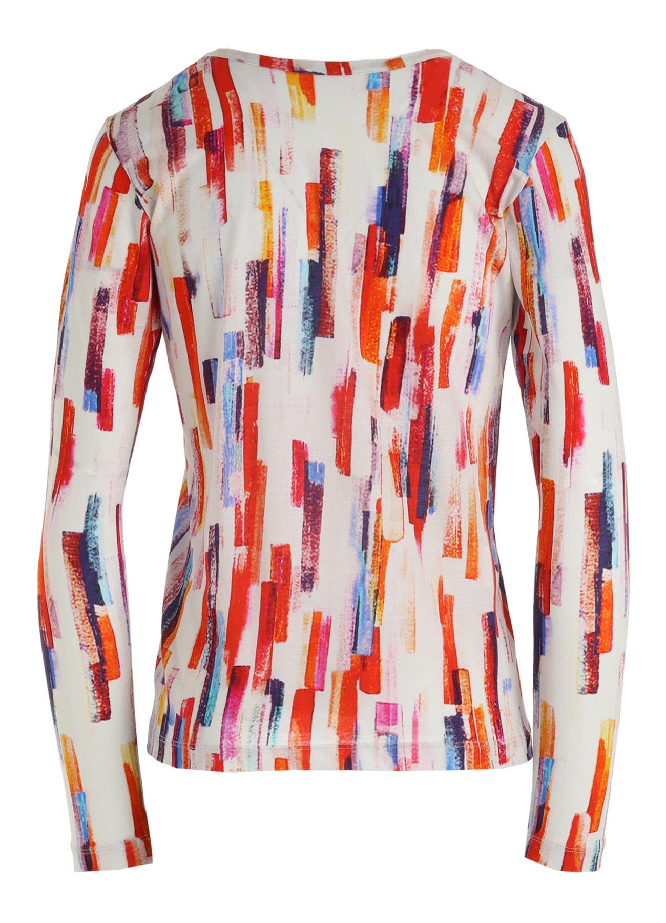 COTTON BRUSH STROKE LONG SLEEVE T