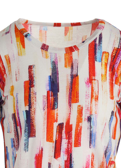 COTTON BRUSH STROKE LONG SLEEVE T