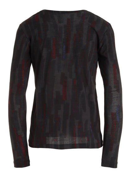 COTTON BRUSH STROKE LONG SLEEVE T