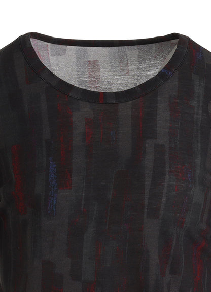 COTTON BRUSH STROKE LONG SLEEVE T