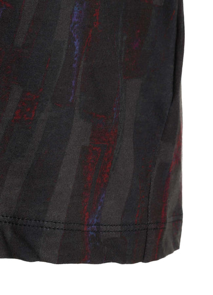 COTTON BRUSH STROKE SHORT SLEEVE CROPPED T