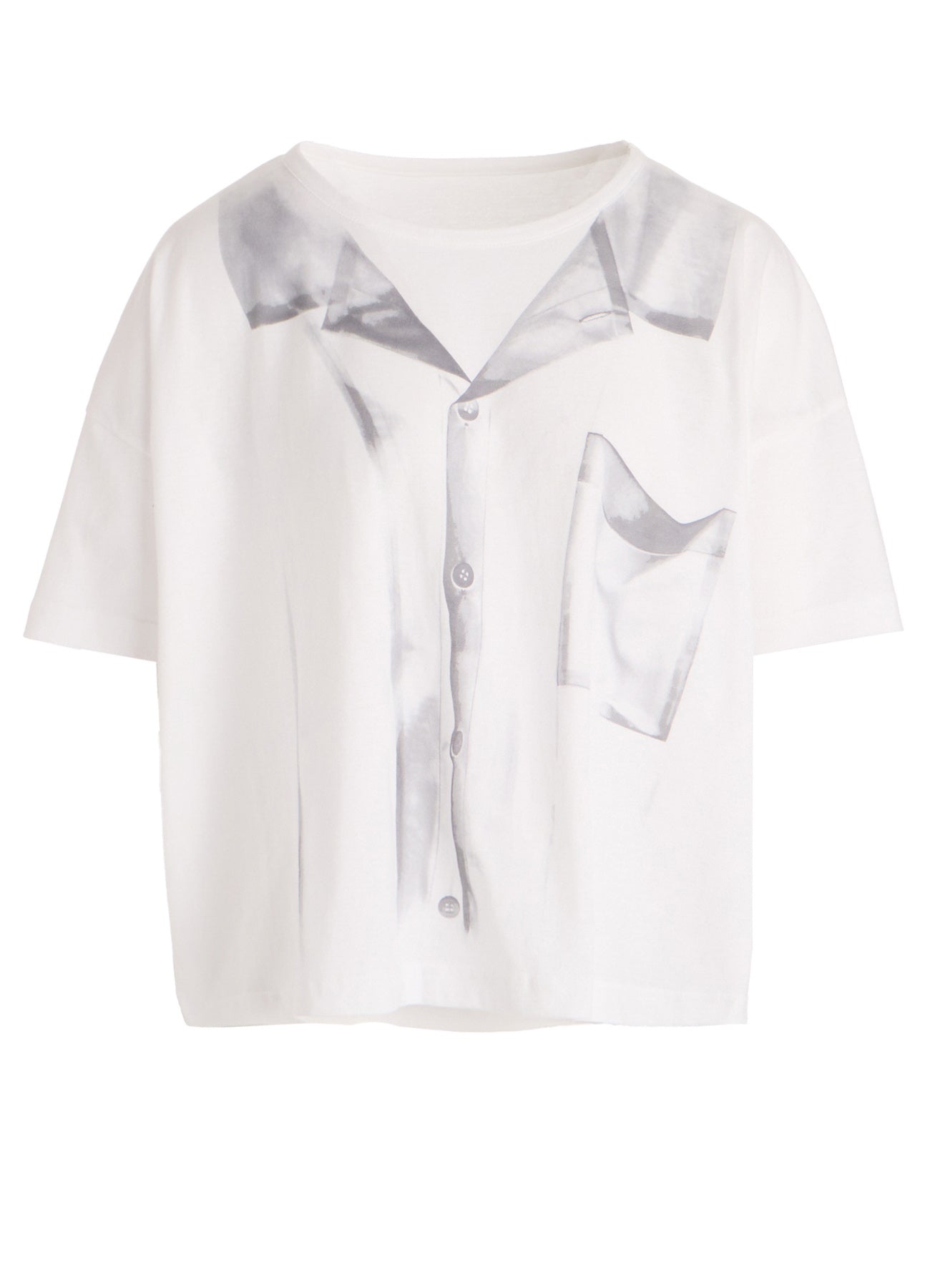 TROMPE L'OEIL HALF SLEEVE CROPPED TEE