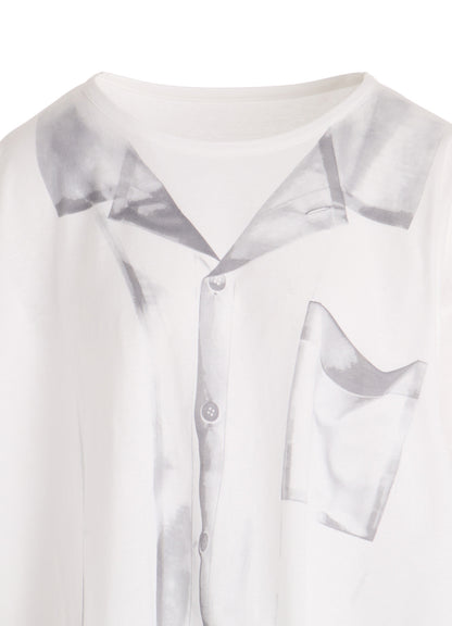 TROMPE L'OEIL HALF SLEEVE CROPPED TEE