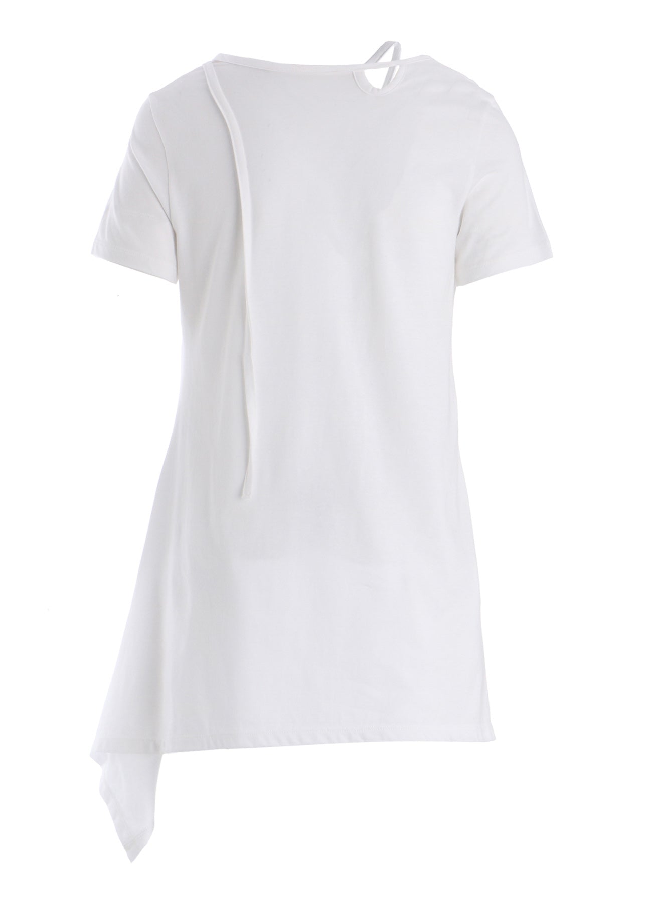 CACTUS FLOWER PRINT HALF SLEEVE DRAPE T