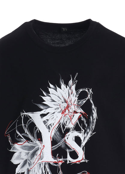 CACTUS FLOWER PRINT HALF SLEEVE T