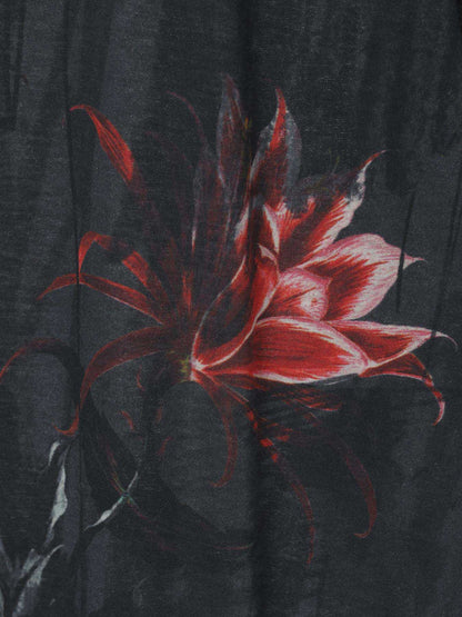 CACTUS FLOWER PRINT HALF SLEEVE T