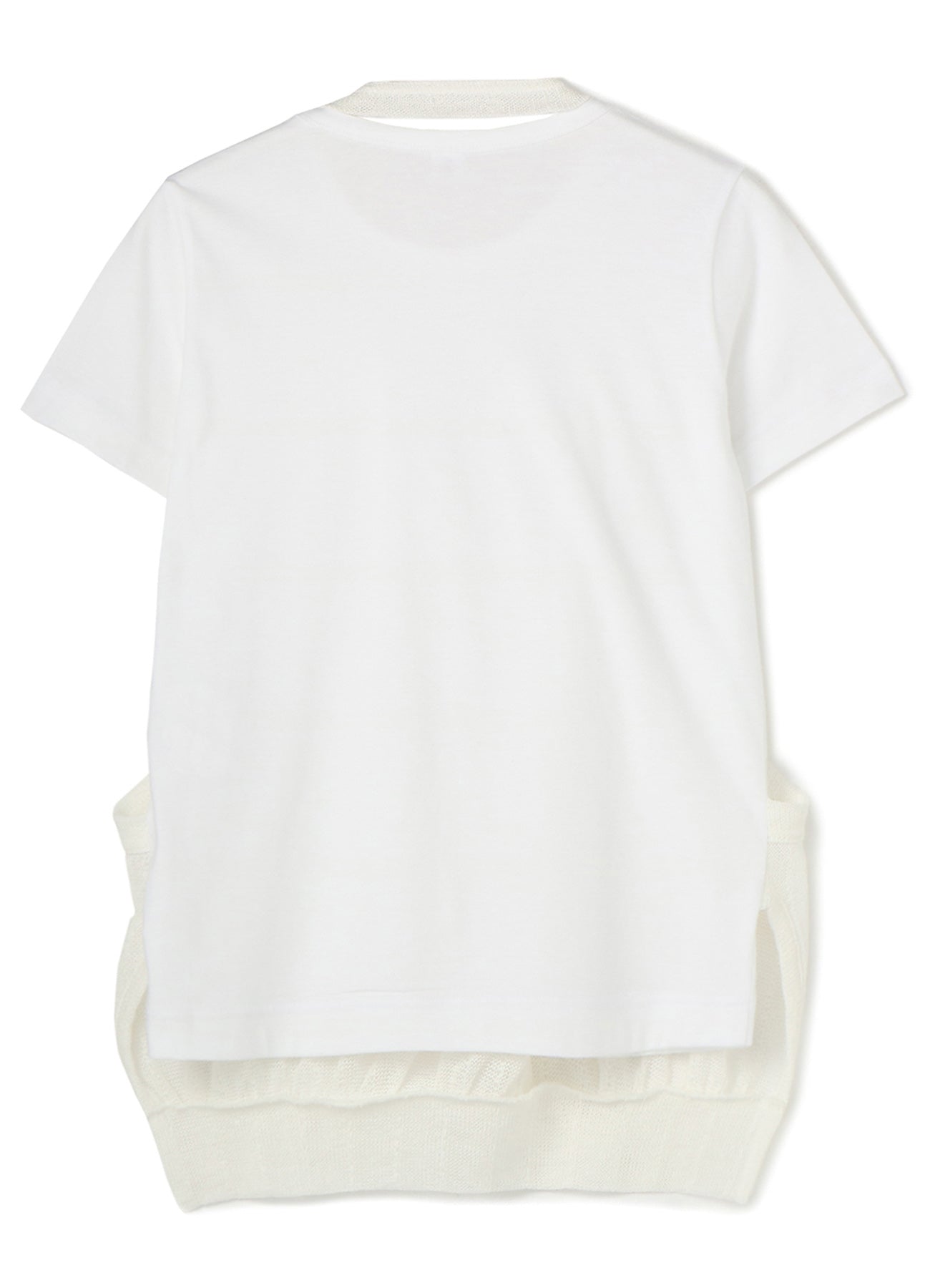 PLAIN STITCH x FAUX LINEN APRON HALF SLEEVE T