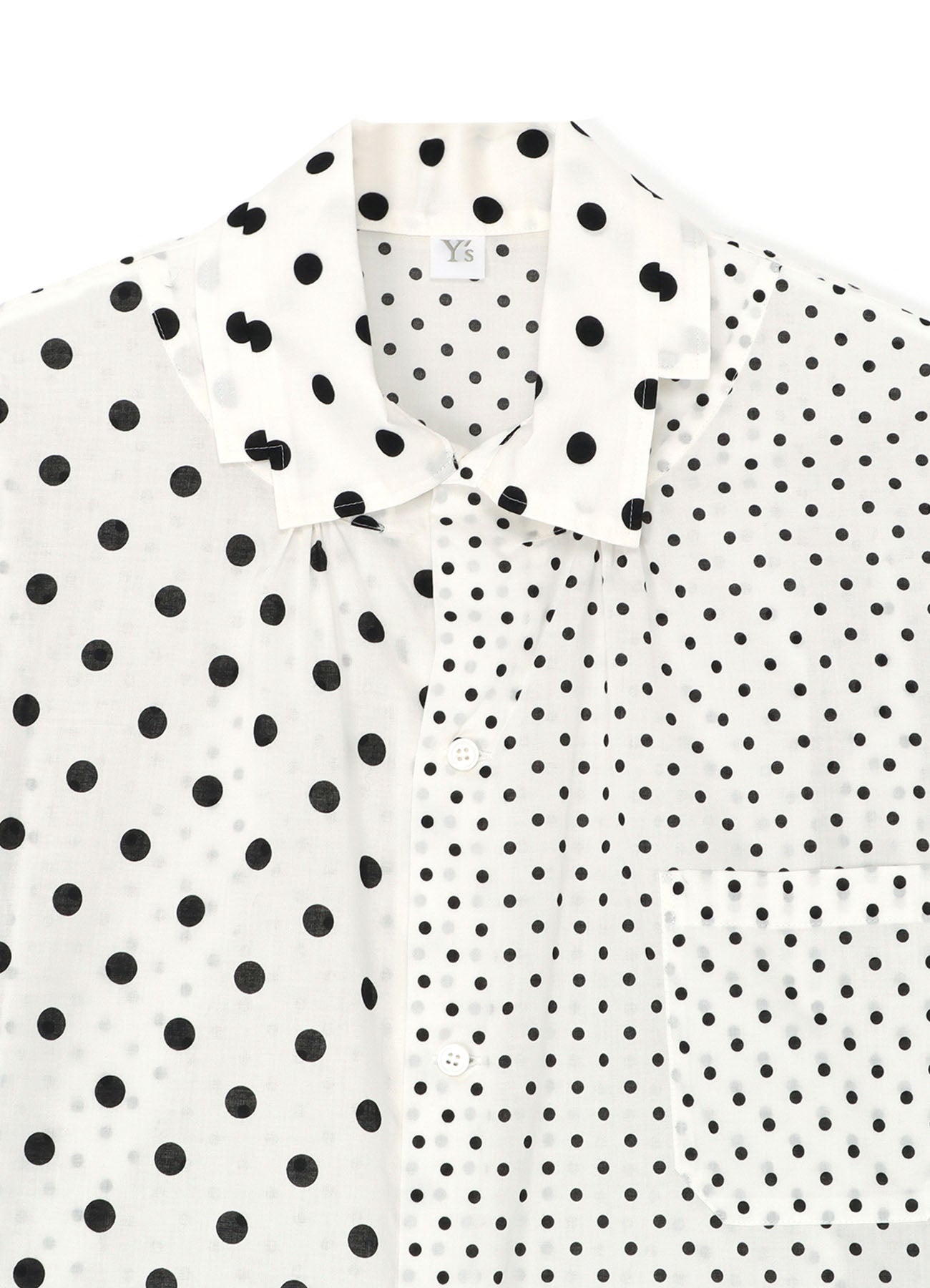 60/- COTTON LAWN DOT PRINT SQUARE COLLAR SHIRT