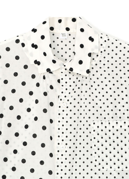 60/- COTTON LAWN DOT PRINT SQUARE COLLAR SHIRT