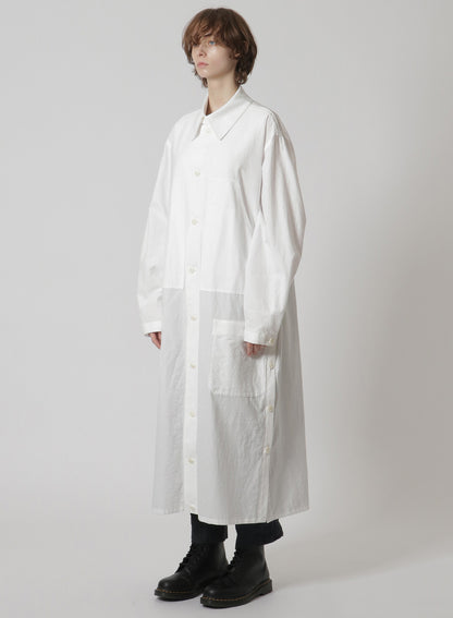 [Y's-Black Name]KHADI SIDE VENT WORK SHIRT COAT